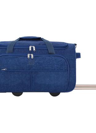 Вместительная сумка дорожная на 2 колеса g-s 58 л. cинего цвета, сумка для поездок на колесах5 фото