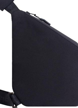 Чоловіча сумка-кобура triangle 3 л. чорного кольору сумка-слінг текстильна2 фото