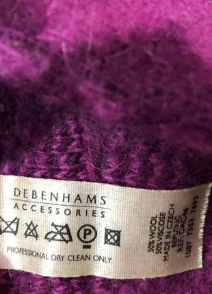 Debenhams. оригинал. тёплая шерстяная шапка. чехия4 фото