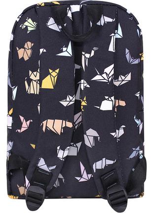Міський принтований рюкзак мінірозмір g-savor 012 птиці, чорний невеликий рюкзк унісекс3 фото