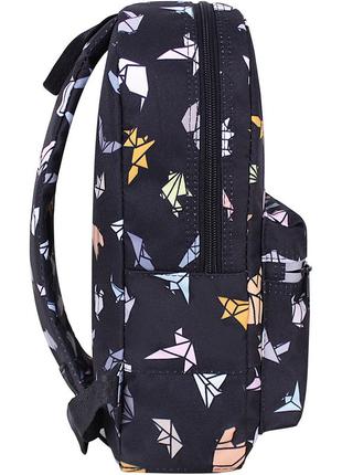 Міський принтований рюкзак мінірозмір g-savor 012 птиці, чорний невеликий рюкзк унісекс2 фото
