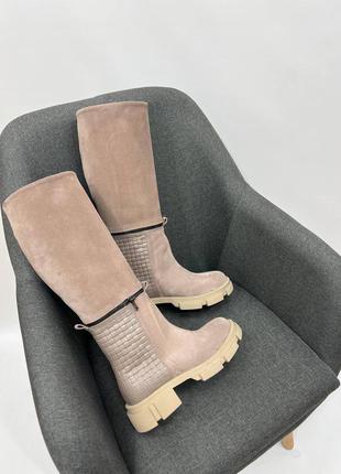 Сапоги трансформеры ботинки женские деми зима натуральная кожа замша8 фото
