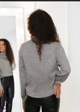 Жіночий светр водолазка з двосторонньої ангори норма|батал / женский гольф свитер батал норма2 фото