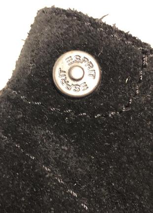 Замшевые ботинки на танкетке esprit