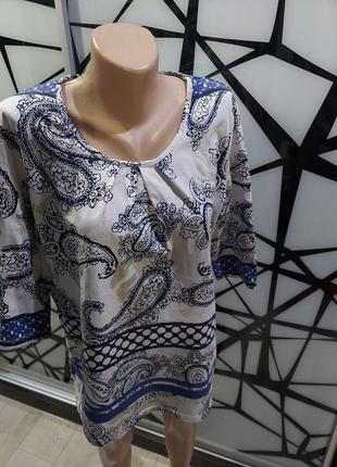 Шикарная кофта блуза rossler  в турецкие огурцы 52-561 фото