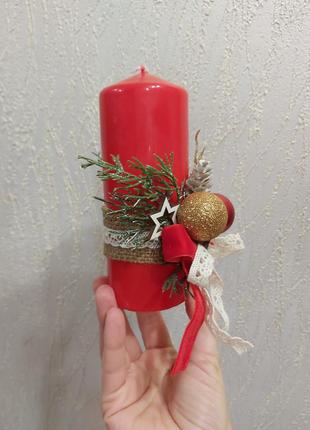 Новорічно-різдвяна свічка.2 фото
