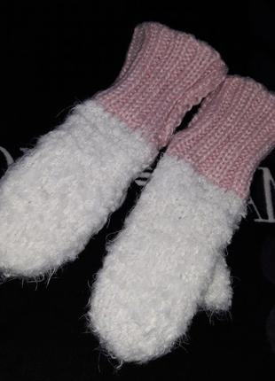 Варежки рукавички вязаные1 фото