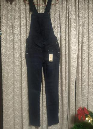 Новий джинсовий комбінезон для вагітних esmara (німеччина), джинси для вагітних європа8 фото