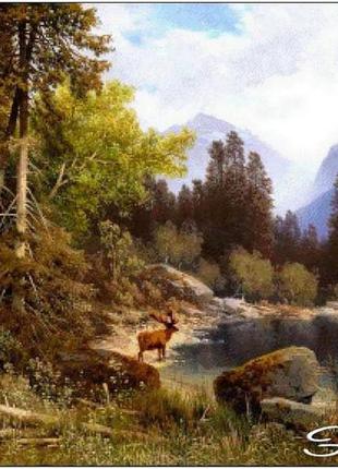 Вышивка схема "голубое озеро"