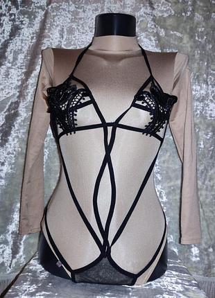 Секси купальник монокини с кружевом