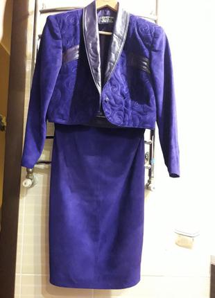 Замшевая юбка от костюма reginapary paris (франция) винтаж