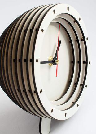Круглые часы настольные часы часы белые 15 см глубокие часы часы с черными стрелками...