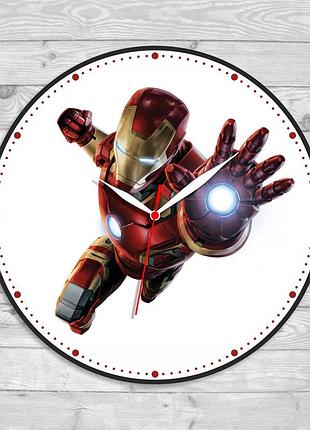 Залізна людина годинник для дітей айрон мен годинник настінний iron man годинник із вініловою наклейкою кварцовий годинник