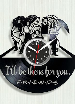 Годинник друзі серіал друзі годинники friends годинник вініловий настінний декор вініловий фігурний кварцовий годинник 300 мм