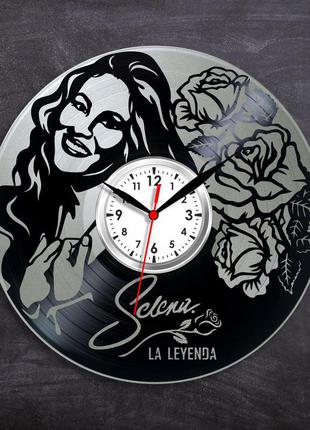 Selena попспівниця вініловий годинник музична пластина вініл декор у квартиру настінний годинник 300 мм