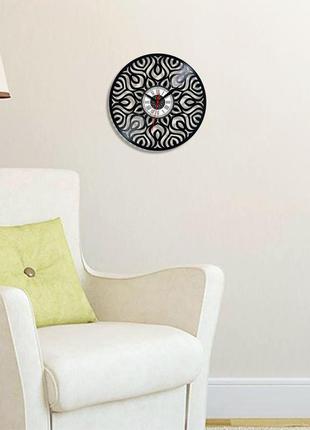Настенный декор с винила часы иллюзия 3d эффект оптическая иллюзия цветок часы часы в холл 300 мм2 фото