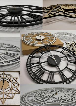 Круглые деревянные часы старинные деревянные часы стенное искусство декор середины века 40 см