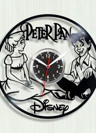 Мультяшные часы питер пен цвет черный peter pan часы с мультика часы для девочки часы на стену виниловый декор