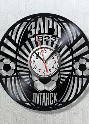 Футбольний клуб заря годинник на стіну фк зоря годинник із вінілу годинник у кабінет оригінальний подарунок годинник футбол 30 см