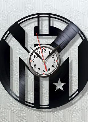 Футбольний клуб інтер мілан годинник настінні годинники з вінілу годинники в кімнату подарунок тренеру годинника футбол 300 мм