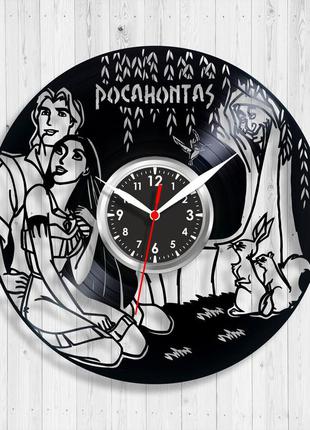 Покогінтас годинник із вінілової пластинки настінний годинник мультяшний годинник індійська принцеса декор 30 см діаметр6 фото