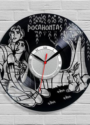 Покогінтас годинник із вінілової пластинки настінний годинник мультяшний годинник індійська принцеса декор 30 см діаметр5 фото