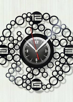 Круглые часы виниловые часы часы с кругами тихий кварцевый механизм декор в квартиру идея детской пузыри 30 см