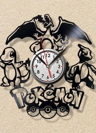 Pokemon покемон годинник покемон годинник герої покемони годинники на стіну вініловий годинник годинник тихий годинник чорний 30 см