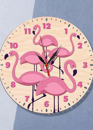Сделай часы чам фламинго деревянные часы часы раскраска раскрась часы учимся рисовать размер 35 см