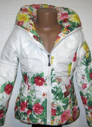 Куртка для дівчинки "квіти", весна осінь