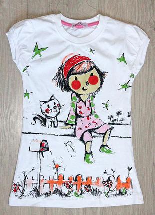 Футболка для дівчинки біла