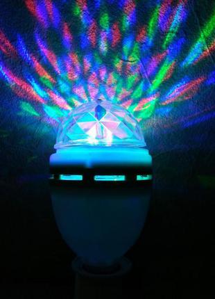 Диско лампа laser rotating lamp вращающаяся светодиодная диско лампа7 фото