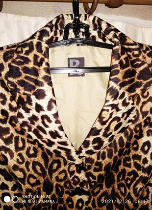 Жакет женский с леопардовым принтом / пиджак женский с леопардовым принтом4 фото