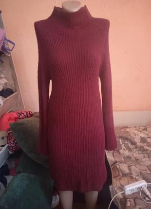 Женское тёплое вязаное платье,42-46 р