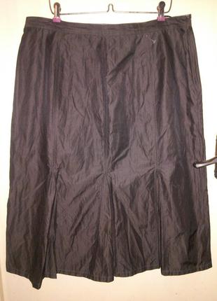 Элегантная,коричневая юбка-8-ми клинка,большого размера,ulla popken1 фото