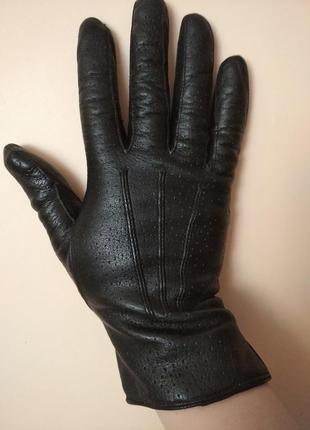 Шкіряні рукавички, рукавиці,рукавиці шкіра утеплювач шерсть франція1 фото