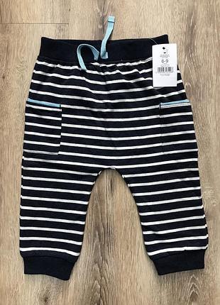 Штани утеплені дитячі в смужку george 6-9 місяців