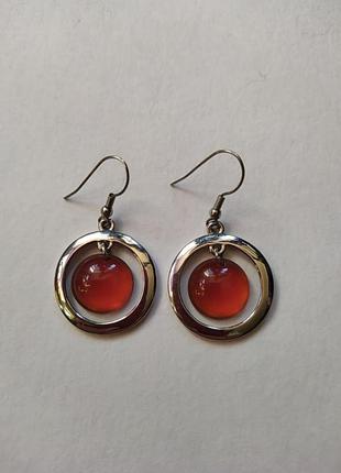 Серьги с искуственными камнями