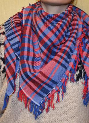 Арафатка шемаг платок косынка шарф клетка красная с синим7 фото