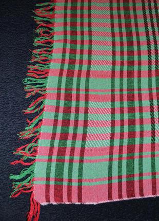 Арафатка шемаг платок косынка шарф клетка красная с зеленым8 фото