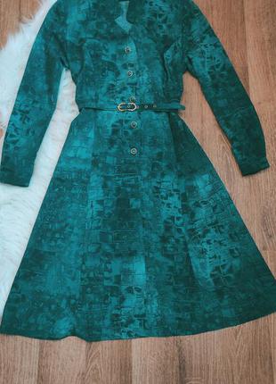 Платье миди винтаж ретро с поясом s/m