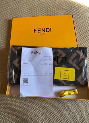 Стильный большой шарф бренд fendi можно на подарок упаковка