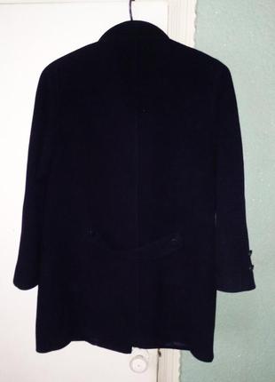 Полу пальто женское кашемир шерсть тёмно синие / пальто женское шерсть кашемир тёмно синие9 фото