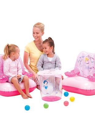 Надувная детская мебель стол и кресла принцессы. скидка 50% до 29.12