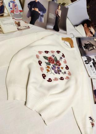 !!идеальный свитер с вышивкой (оверсайз)!!