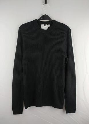 Стильный мужской базовый лонгслив свитер в рубчик topman  uniqlo zara bershka pull bear cedarwood state оригинал