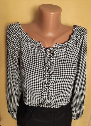 Топ в клетку. размер 46