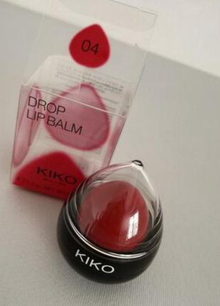 Кольоровий зволожуючий бальзам для губ kiko drop lip balm 04
