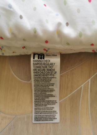 Защита, бампер на кроватку mothercare5 фото