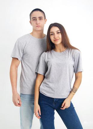 Женская футболка серая ,  хлопок100% плотность160 , футболка женская меланж2 фото